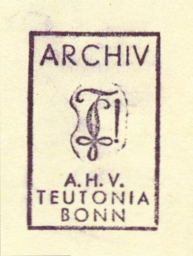 Archiv der Landsmannschaft Teutonia Bonn