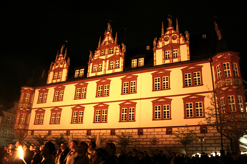 Coburg 2013 Marktplatz nach dem Fackelzug