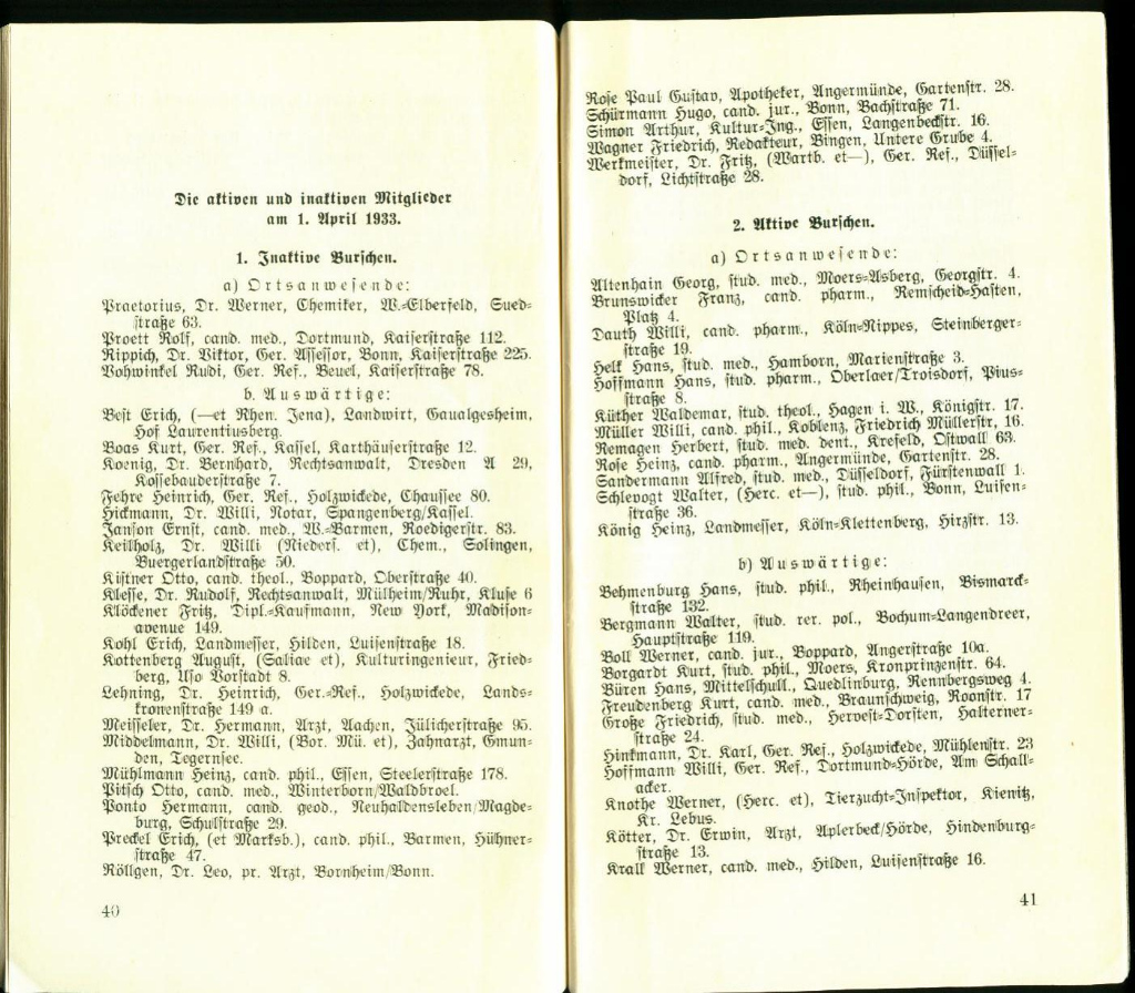 Die Bonner Nassovia 1882-1932 - Festschrift