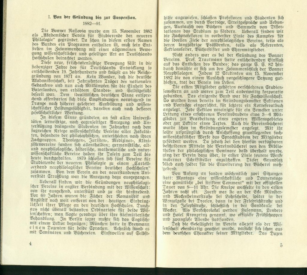 Die Bonner Nassovia 1882-1932 - Festschrift