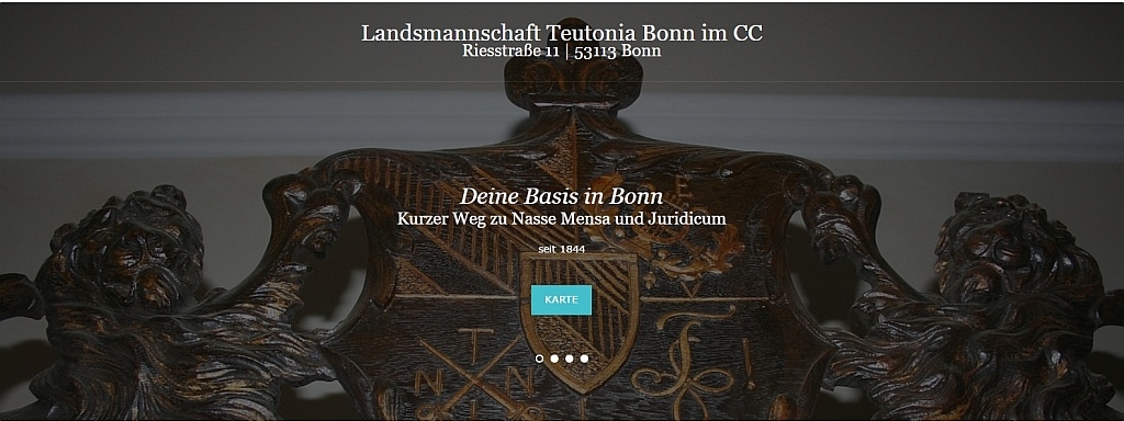 Webseite der Studentenverbindung Teutonia Bonn von 1844 im CC