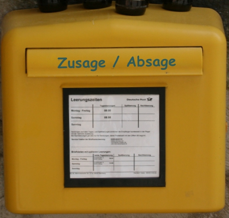 Zusage / Absage