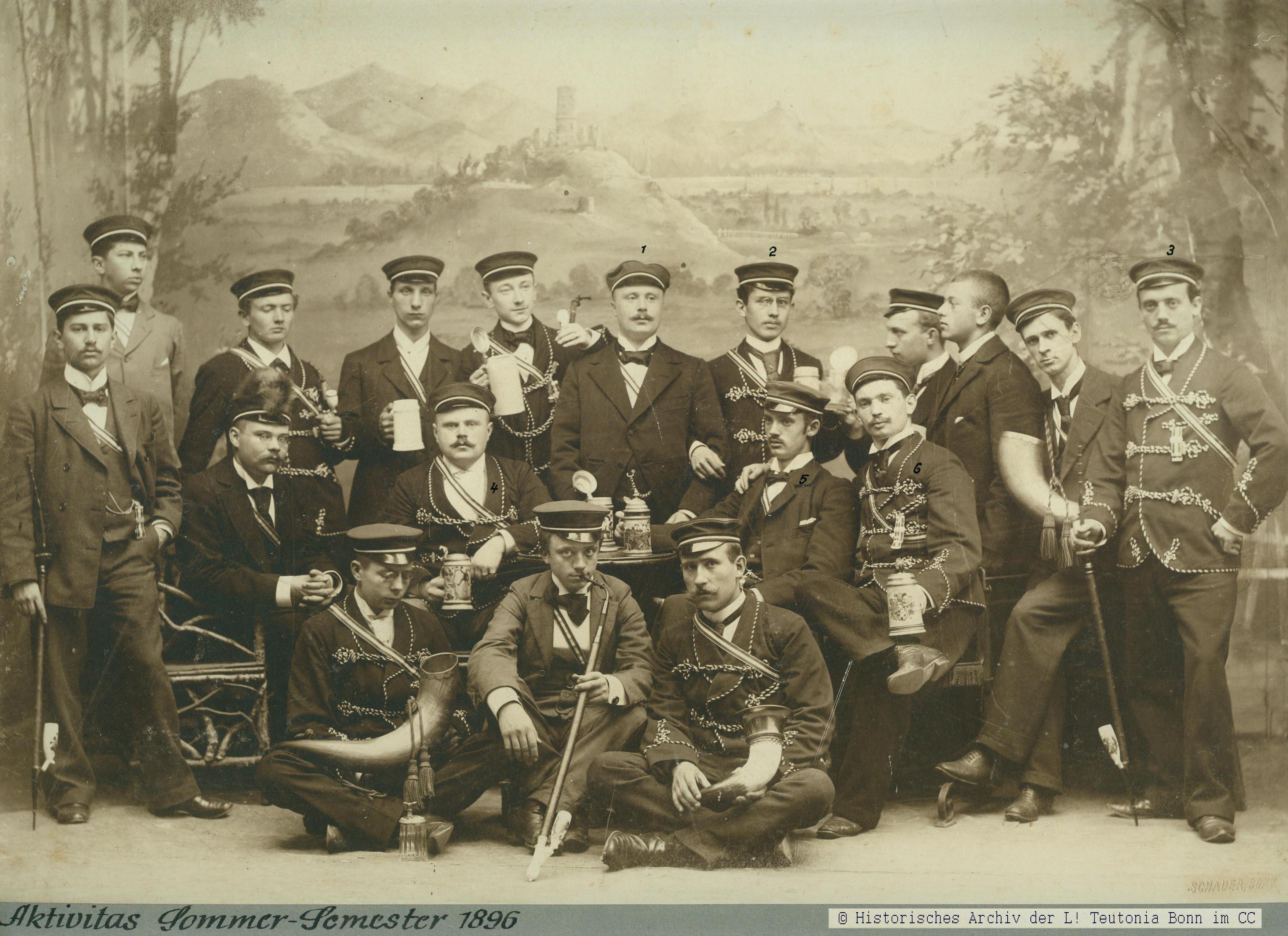 1896 Sommersemester Rheno Ostphalia Bonn