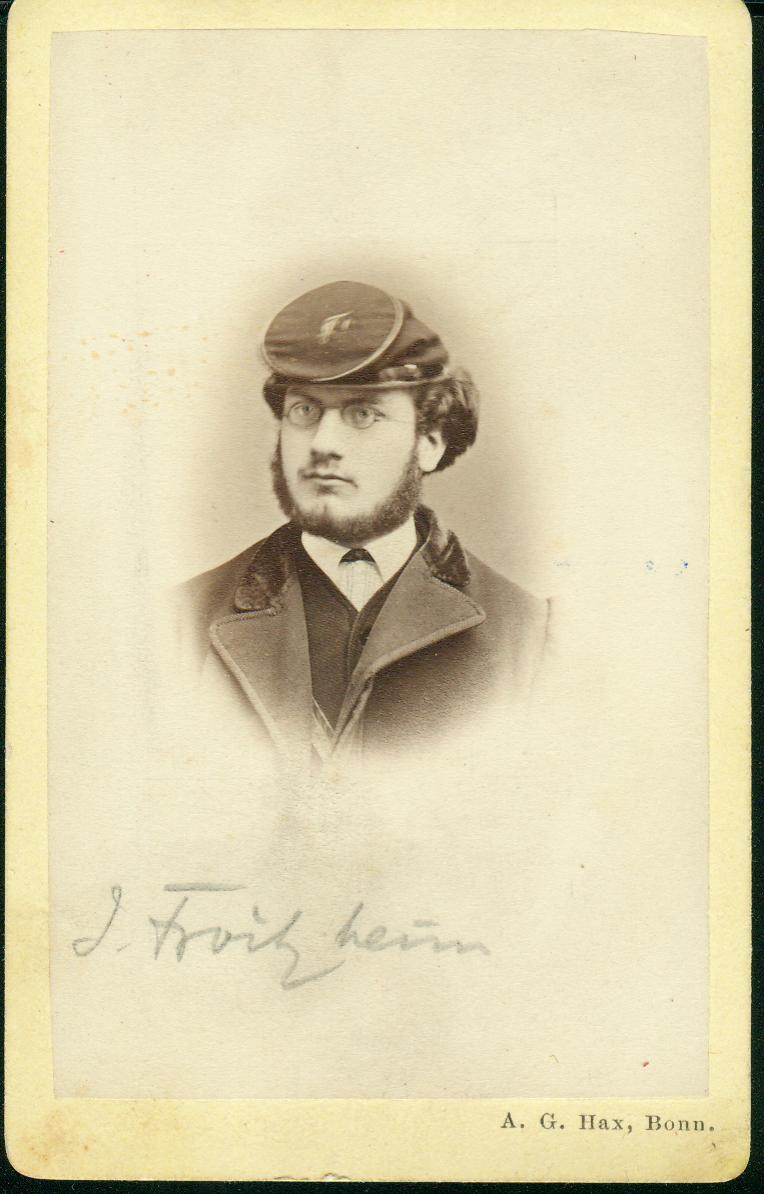 Gymnasial-Professor Dr. phil. Johannes Froitzheim der Landsmannschaft Teutonia Bonn von 1844