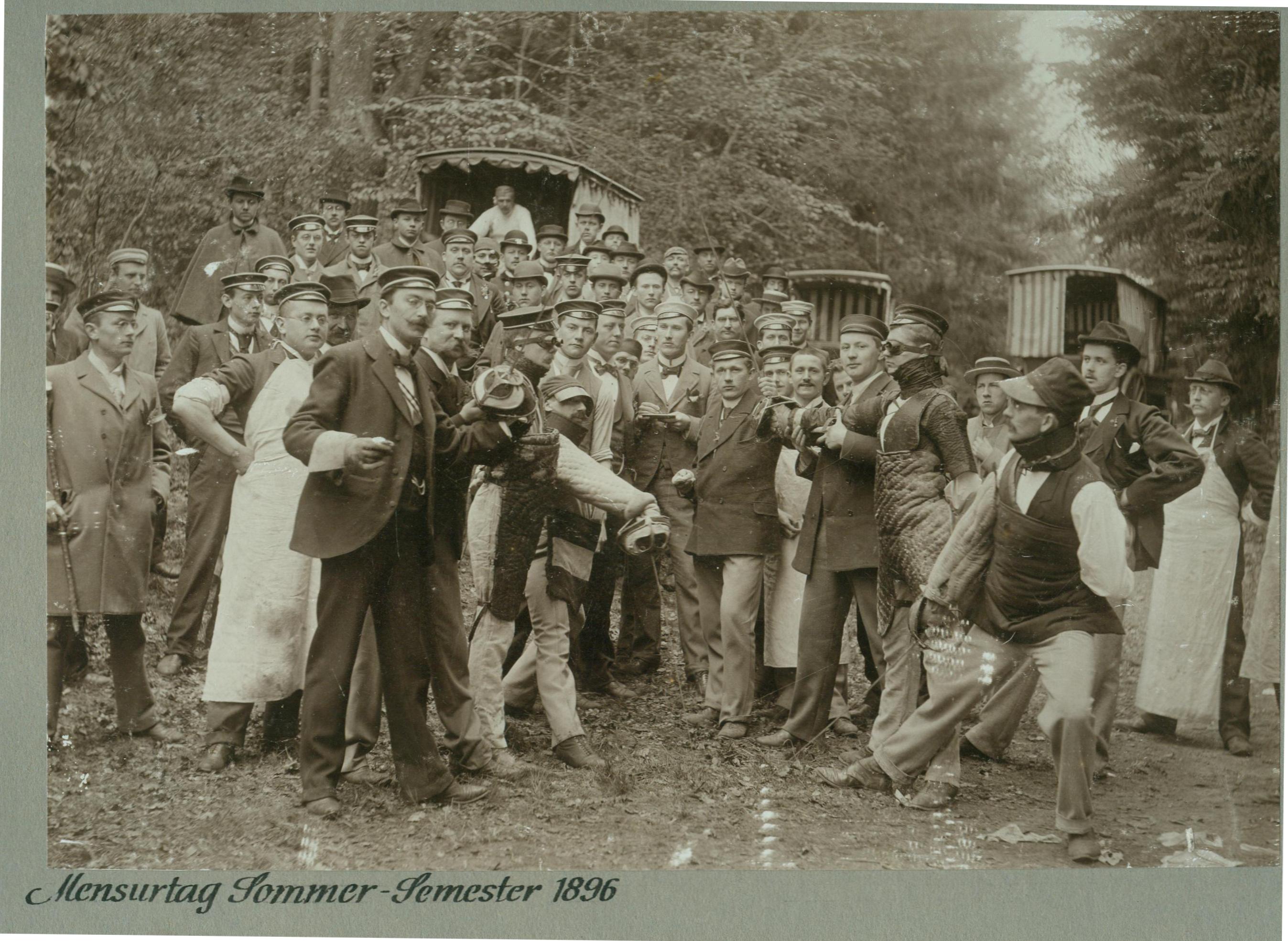 1896 Mensurtag im Wald
