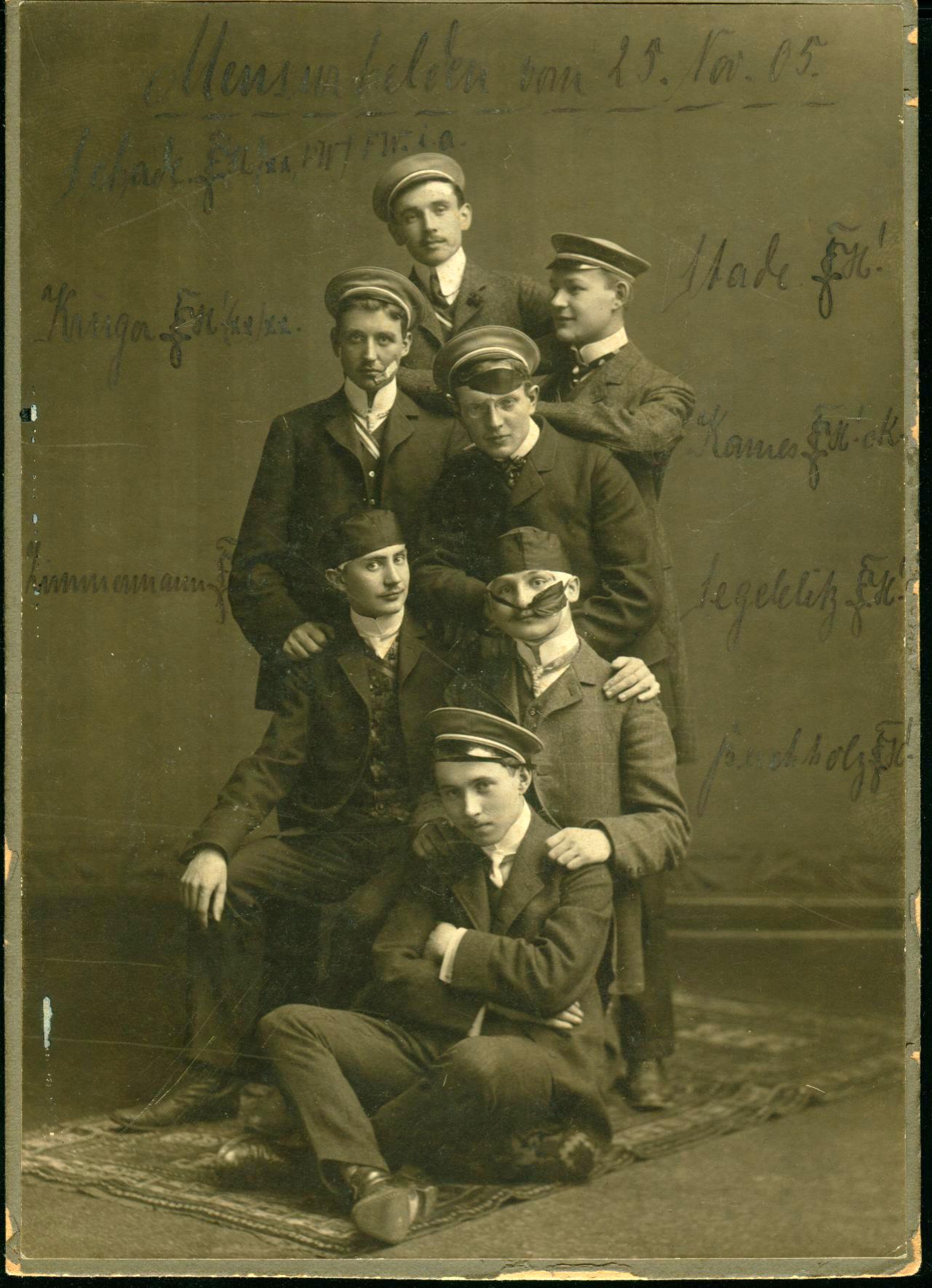 1905: Mensurhelden der freien Landsmannschaft Hercynia Bonn
