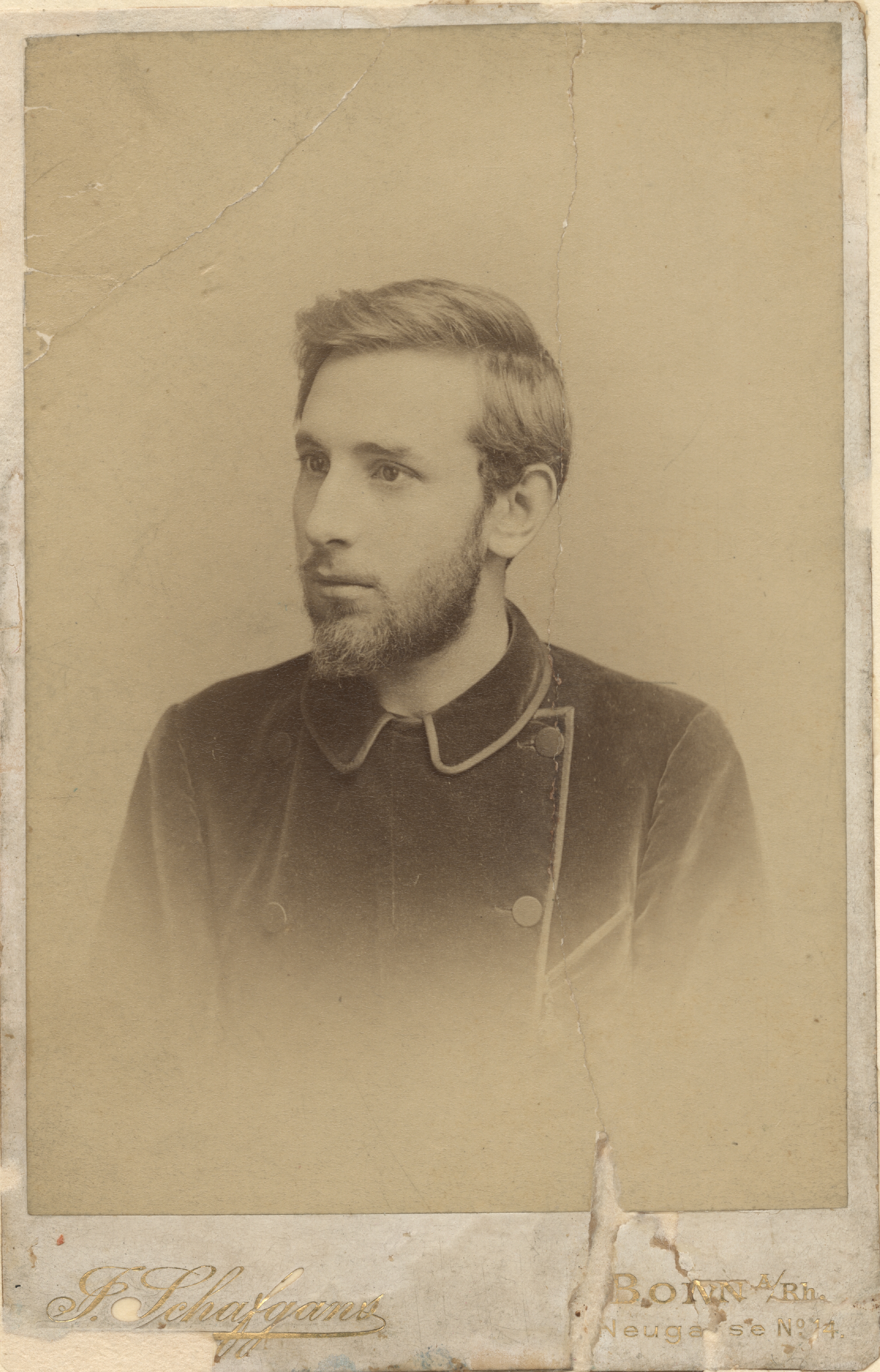 Luigi Pirandello als Student, Photo J. Schafgans - Dank an das Stadtarchiv Bonn !