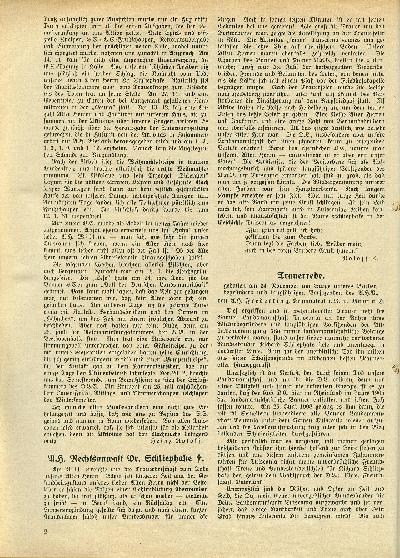 Tuisconen-Zeitung 1931