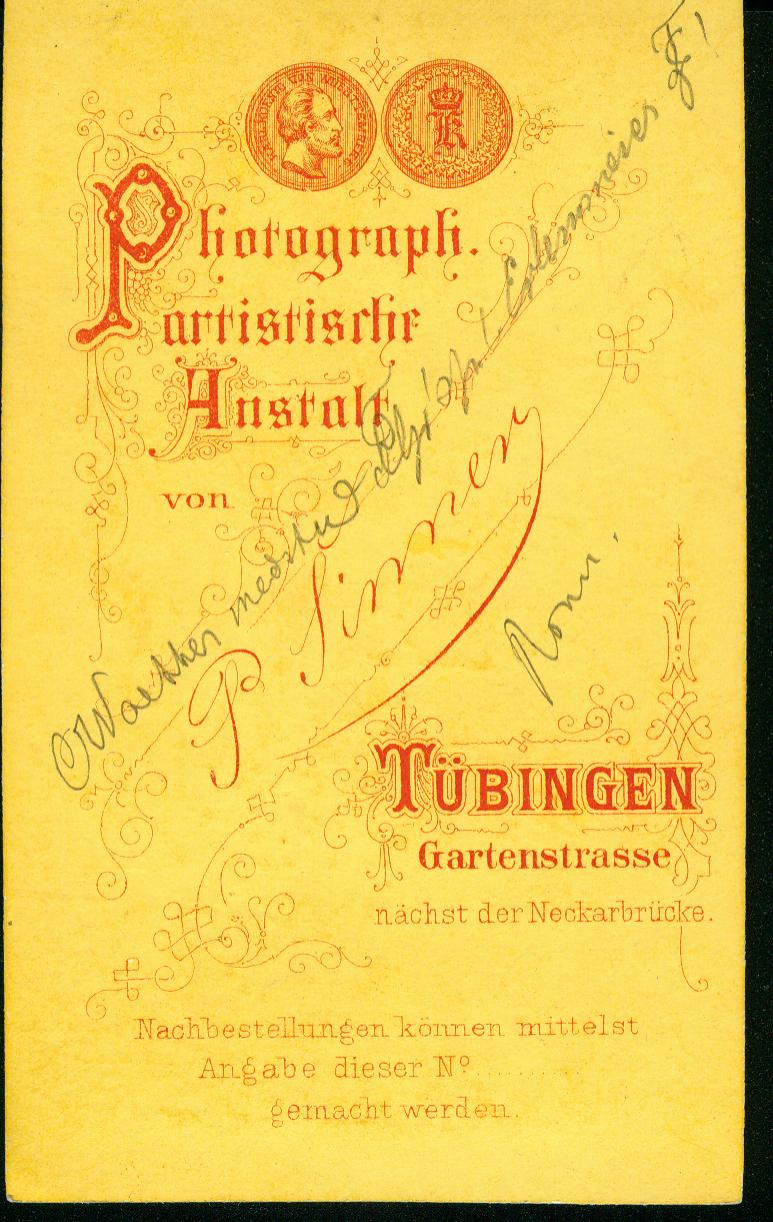 Tübinger Ghibellinen im Album von Erlenmeyer II Teutoniae Bonn